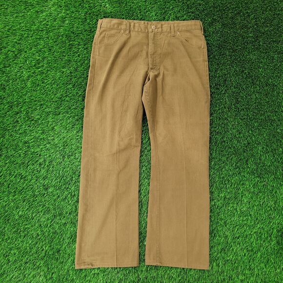 Vintage 70s LEE Riders Jeans 36x30 Brown - Picture 1 of 16